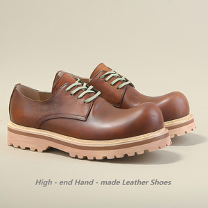 Nouvelles Chaussures en Cuir pour Hommes Printemps 2026 - Chaussures Derby Décontractées Haut de Gamme en Cuir Véritable à Bout Carré Tendance, Indispensables pour la Mode - Product Image 2