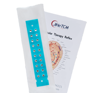 Personnalisé de qualité médicale arc-en-ciel cristal bande noire graines d'oreille pâte d'<span class=keywords><strong>acupuncture</strong></span> <span class=keywords><strong>points</strong></span> d'oreille pour thérapie auriculaire personnalisé - Product Image 1