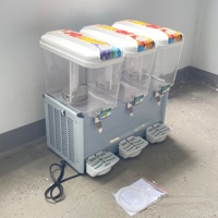 Distributeur de jus commercial à 3 réservoirs, machine à boissons froides en acier inoxydable pour usage en restaurant