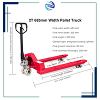 Transpalette à main hydraulique 2T 2.5T 3T Fabricant Vente en gros Transpalette à pompe élévateur Outils de levage à poignée Prix