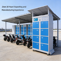Kiosco de Intercambio de Baterías para Scooters Eléctricos con Control por Código QR, 8 Ranuras, IP54, para Exteriores, con PD, para la E-movilidad en África