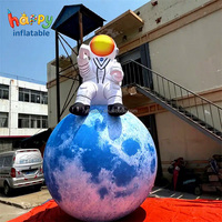 Offre Spéciale : Astronaute Gonflable Géant sur la Lune, Spaceman Assis avec Grande Boule Lune pour Concerts et Expositions Nocturnes