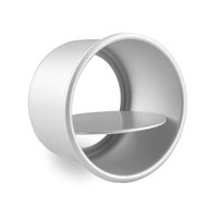 Moule à gâteau rond en aluminium argenté moderne de 4 "à 10" avec fonction antiadhésive amovible Sac de cuisson OPP facile à cuire au four emballé