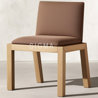 Ensemble de table à manger d'extérieur en teck moderne avec chaises imperméables pour jardin, plage, parc