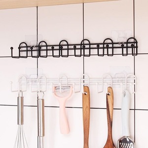 Hung0019 Shopify Dropshipping Étagère de rangement de cuisine, crochet sans perçage, organisateur de porte d'armoire, double rangée multifonctionnelle - Product Image 4