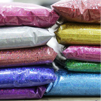 Poudre de paillettes holographiques sirène argentées en PET, colorée, en gros, pour nail art, bricolage capillaire, 1 kg, Noël