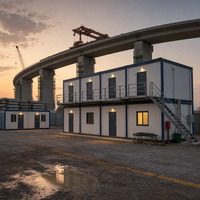 Maison Modulaire Extensible pour Construction, Logement de Travailleurs de Chantier, Conteneur Préfabriqué 20ft 40ft en Panneaux Sandwich d'Acier