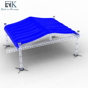 Système de support au sol pour écran LED mural, éclairage de scène extérieur, structure de scène en aluminium, toit de scène pour concert - Product Image 1