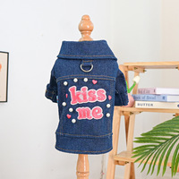 Pulls pour animaux de compagnie PETCIRCLE en polyester à deux pattes, tenues élégantes et mignonnes pour chiens et chats, collection denim cool rocker, saison d'automne