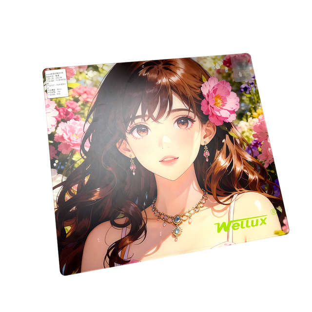 Professional Optical-Grade Glass Mousepad 3.2mm Thick 1kg Micro-Etched Tempered Gaming Surface High-Chroma Anime Art Desk Mat