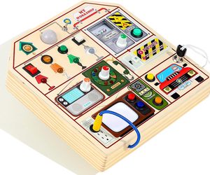 Tablero de Actividades Montessori de Madera para Niños Pequeños de 3, 4 y 5 Años, Juguetes Sensoriales de Madera para Niños Pequeños - Product Image 5