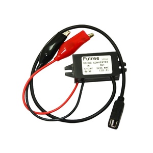 Chargeur de voiture Fulree <span class=keywords><strong>12V</strong></span> 24V vers <span class=keywords><strong>5V</strong></span> 3A, pinces crocodiles vers câble <span class=keywords><strong>USB</strong></span> pour iPhone Samsung, convertisseur abaisseur DC-DC - Product Image 1