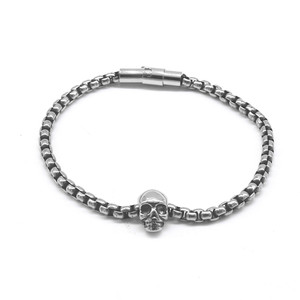 yunnique Skull <b>Chain</b> Bracelet Titanium Steel Unisex Jewelry Geometric Design GZYB-0279 - Product Image 1