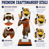 Figurine Souvenir Personnalisée en Résine, Mascotte d'Aigle de Baseball, Bobblehead Réaliste Peint à la Main, en Pose Oscillante