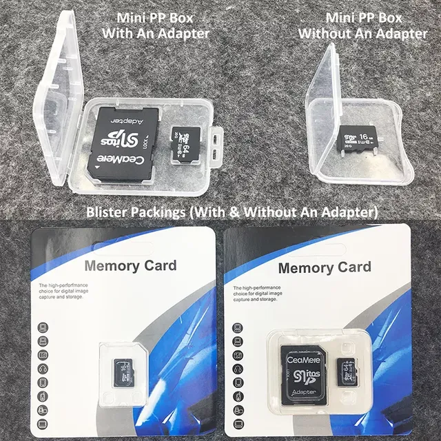 High Quality 32GB Class 10 TF/SD Mini SD Memory Card 2GB-128GB USB 2.0 High Speed Black for Industrial Use Camera DVR GPS