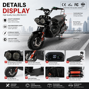 Scooter Eléctrico de 1500w para Adultos, Motocicletas Rápidas, Scooter Eléctrico de 1500w para Adultos para Ciudad, OEM/ODM - Product Image 6