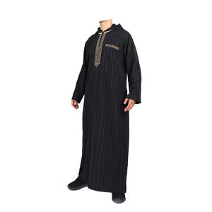 ثوب إسلامي تقليدي مغربي طويل الأكمام تصميم بهودي للرجال مع 6 ألوان - Product Image 3