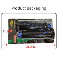 Poignées de guidon de moto élégantes en forme de triangle JYQ-025 en alliage d'aluminium + caoutchouc anti-vibration pour motos personnalisées