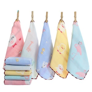 Lingettes en coton pour bébé Jianmu 25x25 cm avec bordure jacquard, serviettes pour nourrissons - Product Image 5