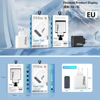Cargador Superrápido de Alta Calidad con Enchufe para Reino Unido, UE y EE. UU., 3 Puertos USB-A, 3 Puertos USB-C y Cargador Dual USB Tipo C de 240W con Carga Superrápida