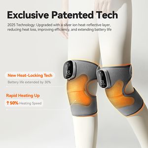 เครื่องนวดเข่าไฟฟ้าไร้สายรุ่นใหม่ ปี 2025  3 ระดับการสั่นสะเทือน 5 ระดับความร้อน นวดไหล่ ข้อศอก ด้วยความร้อน  พร้อมที่พยุงเข่า - Product Image 2