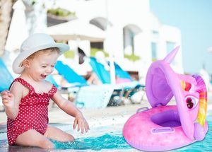 Anneau de flotteur de <span class=keywords><strong>piscine</strong></span> pour bébé en PVC mignon avec poignée de siège flotteurs de natation gonflables pour les tout-petits pour les jeunes nageurs - Product Image 3