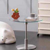 Table basse moderne en acier inoxydable et verre trempé, durable et facile à nettoyer, pour salon, hôtel, café
