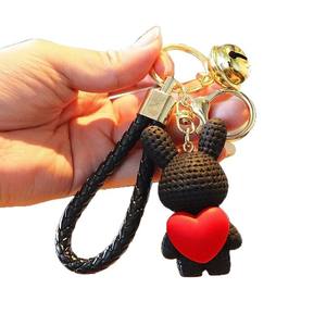 Llavero de Acero Inoxidable con Diseño de Oso de PVC, Lindo Oso de Dibujos Animados en 3D, Moda Personalizada, Diseño Personalizado, Amuleto para Bolso, Regalo para Parejas, Animal - Product Image 5