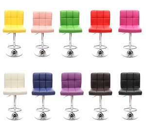 High-gloss Metal High Stool Restaurant Table Chair Chair Parts Gas Lift Counter Height Stools <strong>Leather</strong> Adjustable <strong>Barstool</strong> - Product Image 2