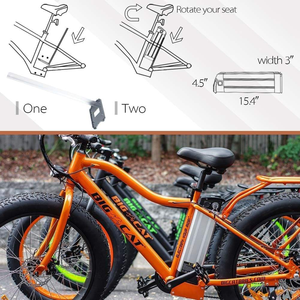 Batería de Litio para Bicicleta Eléctrica <span class=keywords><strong>Silver</strong></span> <span class=keywords><strong>Fish</strong></span> de 36V 13Ah 468Wh, Batería Extraíble para Bicicleta Eléctrica Compatible con Motor de Bicicleta Eléctrica de 250W 350W 500W - Product Image 2