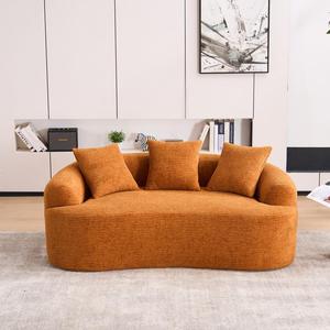 Space Saving Convertible Curved Loveseat Set Modern Sectional Fabric Compressed <b>Sofa</b> <b>Small</b> Apartment <b>Bedroom</b> Furniture Boneless - Product Image 3