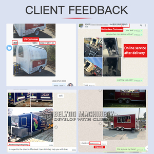 Belyoo remorque alimentaire camion de nourriture mobile café van chariots à café foodtruck cuisine mobile remorque à chevaux camion de crème glacée bar mobile - Product Image 5
