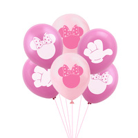 Ballon rond en latex de logo imprimé de bonne qualité de 12 pouces pour la décoration de fête d'anniversaire d'enfants de thème de Mickey Mouse