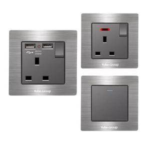 PC Frame Electric Wall <b>Switch</b> 220V 10A 2-Way IP27 Modern Home EU/UK Standard <b>Touch</b> Panel - Product Image 3