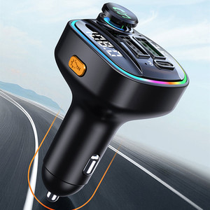Coloré BT 5.0 <span class=keywords><strong>USB</strong></span> <span class=keywords><strong>chargeur</strong></span> de <span class=keywords><strong>voiture</strong></span> <span class=keywords><strong>Type</strong></span> <span class=keywords><strong>C</strong></span> <span class=keywords><strong>chargeur</strong></span> rapide de <span class=keywords><strong>voiture</strong></span> transmetteur FM lecteur mains libres récepteur Audio adaptateur de musique MP3 - Product Image 3