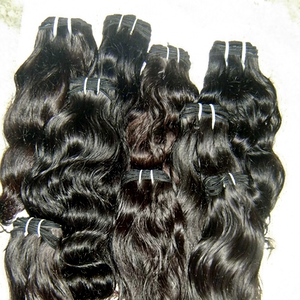 Cheveux naturels REMI HAIR du sud de l'Inde, cheveux humains naturels ondulés, 100% non traités, cheveux humains indiens Remy, ondulation naturelle, 100 grammes - Product Image 1