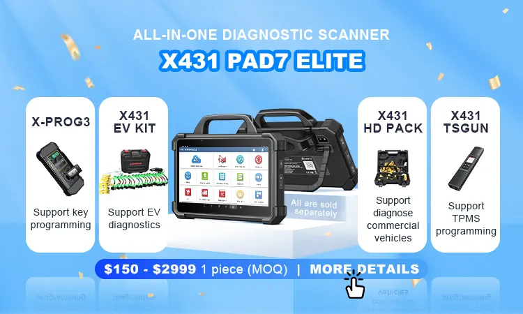Lancering X431 Pad7 Elite X-431 Pad Vii Link Intelligente Ecu Programmeertool Match Met Adas Sleutel Programmering Diagnostische Scanner