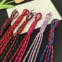 Cordon coloré tendance style Instagram en polyester; Pendentifs en cordon de nylon style Miu, cordons fins noués, cordes tressées pour sac