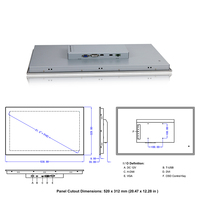 Sortie d'usine Bonne qualité Full HD SUS304 Panneau avant en acier inoxydable Moniteur industriel pour PC