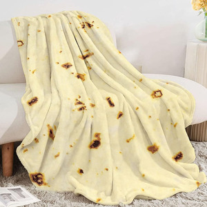 Couverture en flanelle pelucheuse à motifs alimentaires B996 pour adultes, double face, pour lit, canapé, voyage, pique-nique, plage - Product Image 3