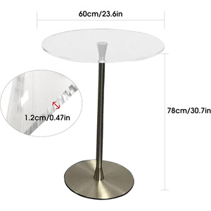 Rõ ràng bục đứng Vòng trình bày bảng Acrylic bàn bạc cực cơ sở Bàn cà phê cho nhà thờ bài phát biểu - Product Image 2