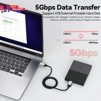 Cable USB 3.0 Micro B de 1.5 pies - Cable de Alta Velocidad de 5 Gbps USB a Micro B para Disco Duro