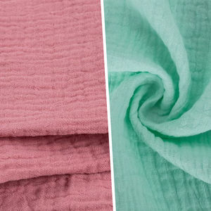 لفائف قماش الشاش الموسلين القطني المصبوغ للبيع بالجملة من المصنع، قماش شاش مزدوج الطبقات للملابس، يدعم تصنيع المعدات الأصلية وتصنيع التصميم الأصلي - Product Image 5