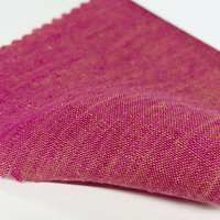 Tissu en toile de chanvre et lin écologique et respirant, 50% chanvre, 50% lin, 124 GSM, tissé coloré pour vêtements et artisanat