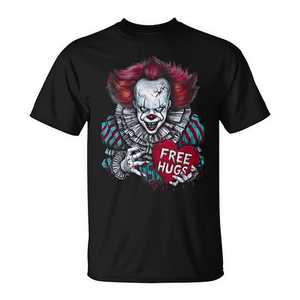 Camiseta con personaje de terror de Halloween, payaso aterrador, Free Hugs, San Valentín - Product Image 2