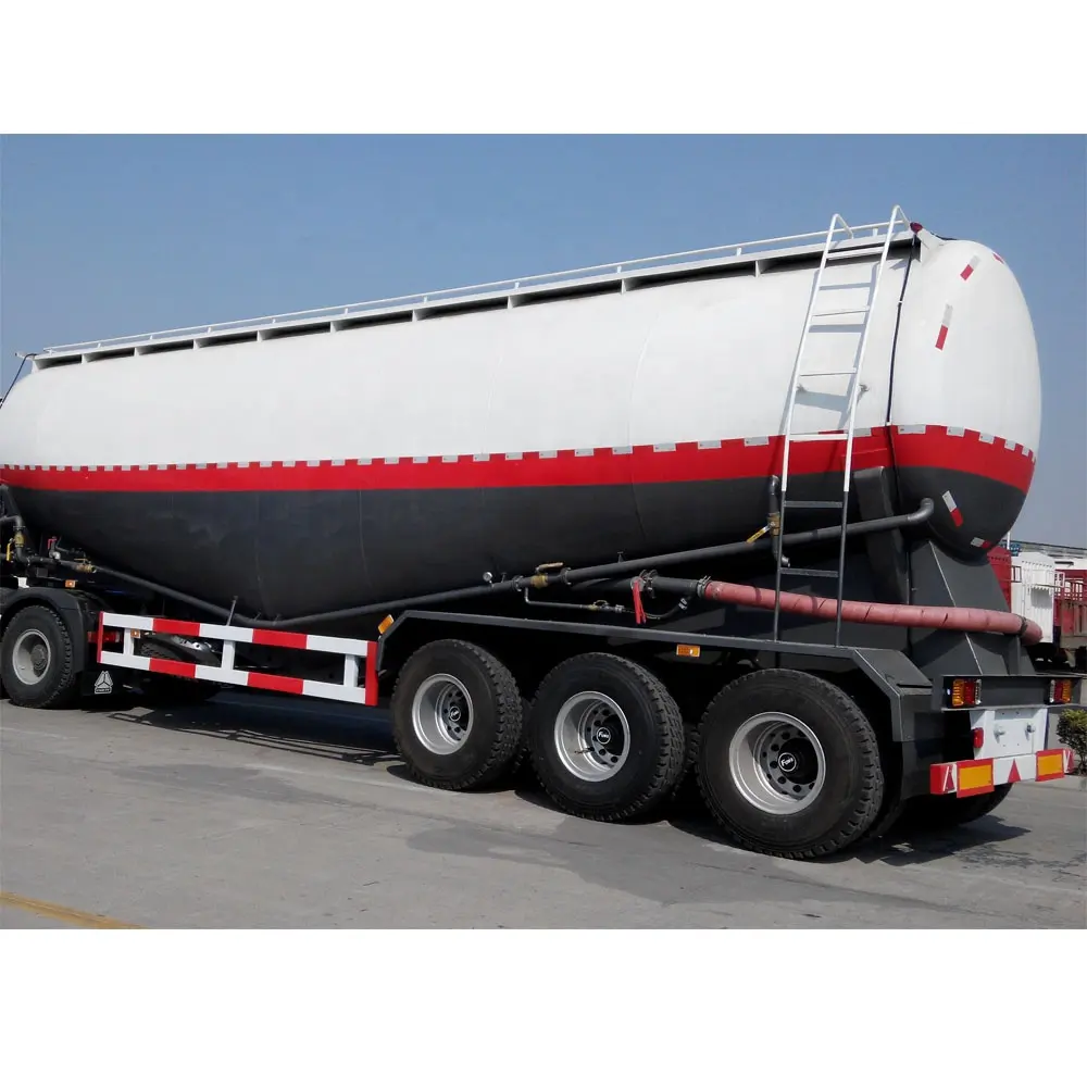 Top factory three axle 40ton 50ton V type bulk cement tank semi trailer Fly Ash Cement Bulker Silo Tanker trailer active demand