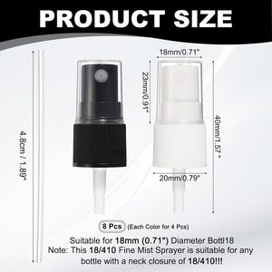 Good Sale Mist <b>Spray</b> Pump 18/410 20/410 24/410 White Black Perfume <b>Spray</b> Mist Nozzle for <b>Plastic</b> <b>Bottle</b> - Product Image 2