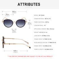 Lunettes de soleil rondes vintage rétro en métal de marque Partagas, protection UV400, pour hommes