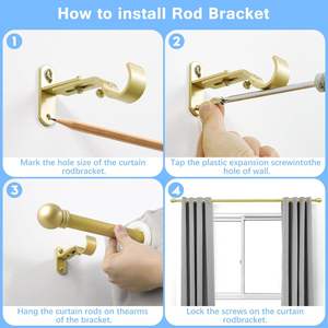 Accessoires de rideaux en métal élégants en forme de boule YIJIALE, quincaillerie pour fenêtres pour rails et poteaux, couleurs et tailles personnalisées - Product Image 4