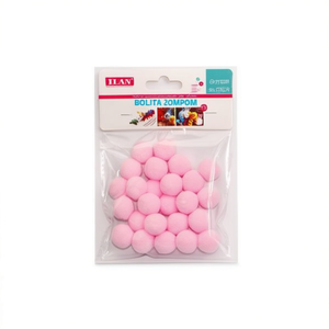 Palline Pompom Ilan 2.0 Cm Rosa 25 Pezzi per Decorazioni Artigianali - Product Image 2